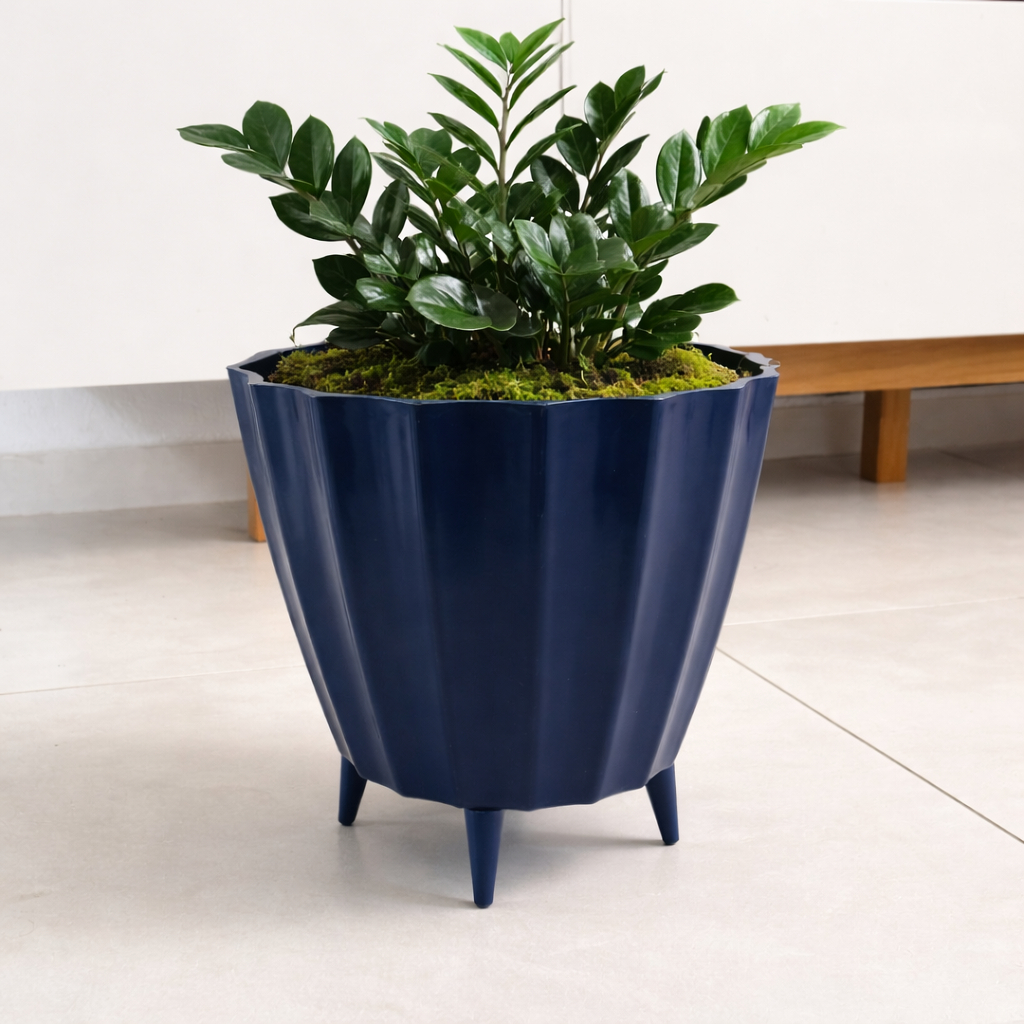 Vaso para Planta Cachepot Bojo Cacau Alto Brilho Plastico Resistente 22x25 em Oferta na Shopee