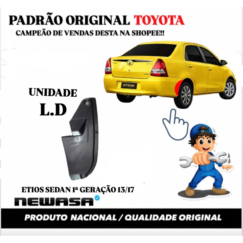 Para barro traseiro etios sedan 2013 2014 2015 2017 ( RÍGIDO )