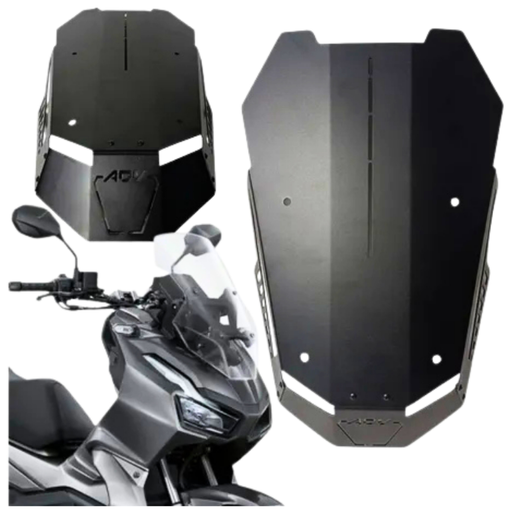 Bolha Parabrisa Frontal em Alumínio esportivo Honda ADV 150 2021/2024 - ADV 160 2025/2026