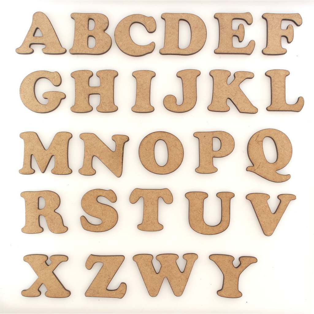 Kit alfabeto - 26 letras alfabeto no tamanho 5CM/10CM/15CM mdf 3mm COMPLETO