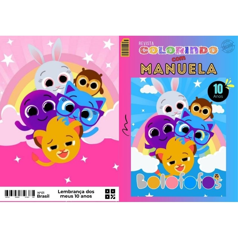 20 Livrinho de Colorir Bolofofos Personalizado com Nome e Idade Festa Infantil Aniversário