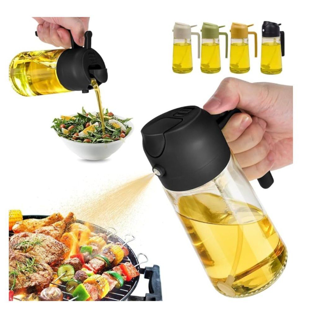 KIT 1, 2 ou 3 Borrifadores Galheteiro Azeite Vinagre 470Ml Vidro Dosador sortido óleo salada