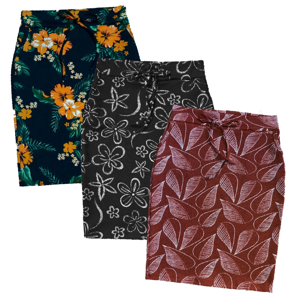 Kit 3 Saias Estilosa Estampadas Moda Evangélica com bolsos! em Oferta na Shopee