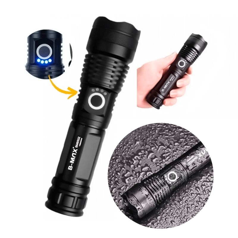 Lanterna Tática 2750000 Lumens Led Xml T9 Recarregável e Potente
