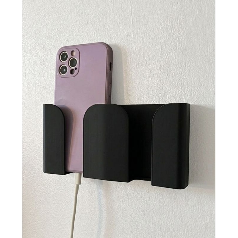 suporte de parede para dois e um celulares organizador carregador celular adesivo moderno suporte smartphone iphone
