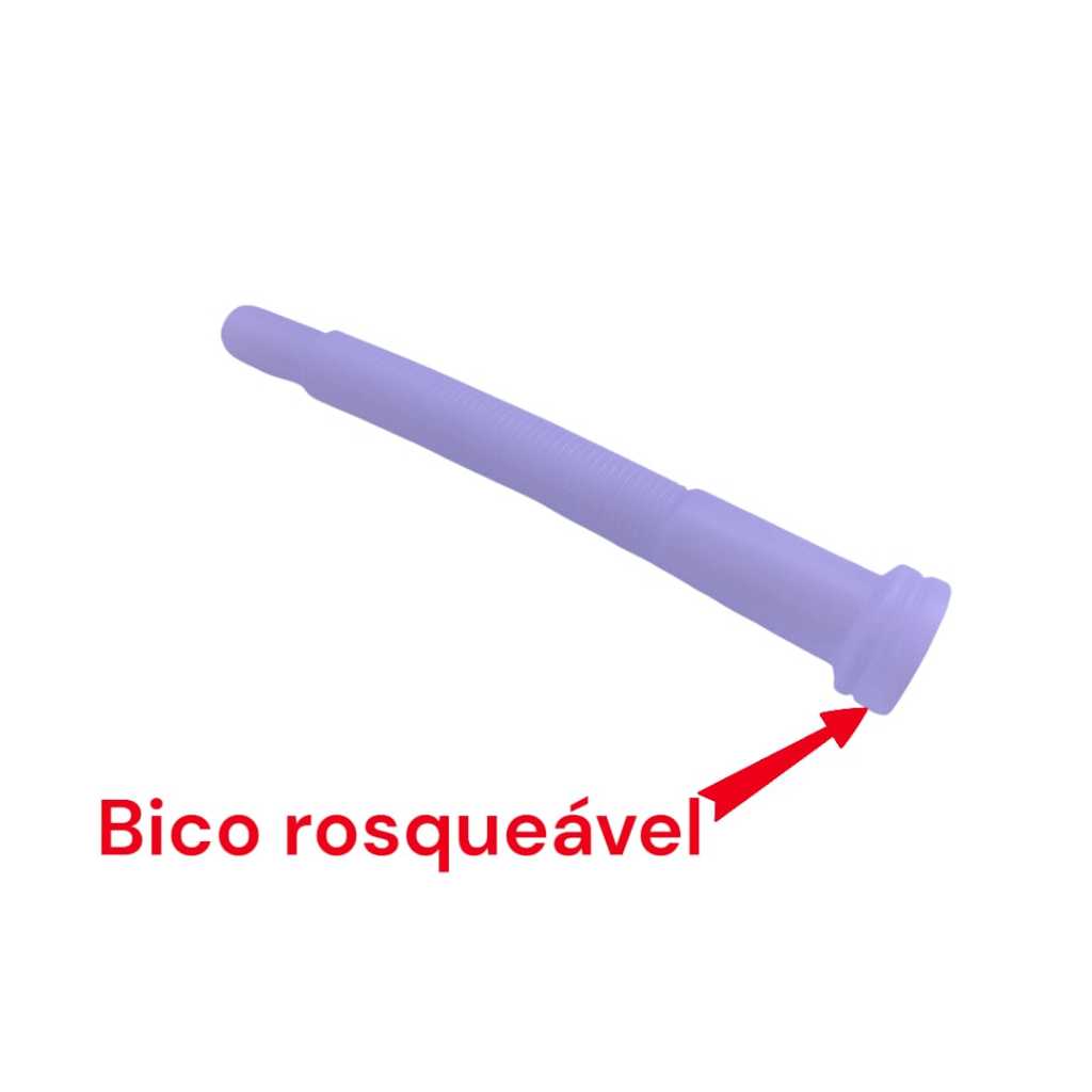 Bico Funil Galão Combustivel Rosqueável Flexivel Álcool Gasolina Diesel