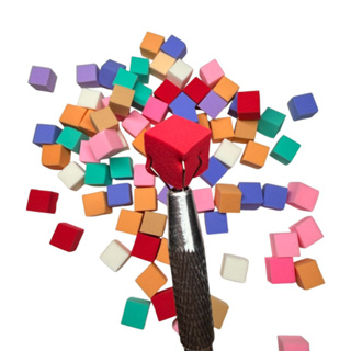 Kit Esponjas De Unha Cubo Coloridos e branca Com Ferramenta Profissional Esponjado em Oferta na Shopee