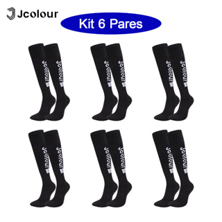 Jcolour Novo Kit 6 Meião de Futebol Antiderrapante Esportiva Respirável Longas Alta Qualidade em Oferta na Shopee