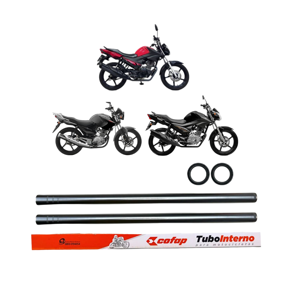 Par Tubo Interno Cilindro Bengala YBR Factor Fazer 125 150 de 2000 até 2024 Cofap em Oferta na Shopee