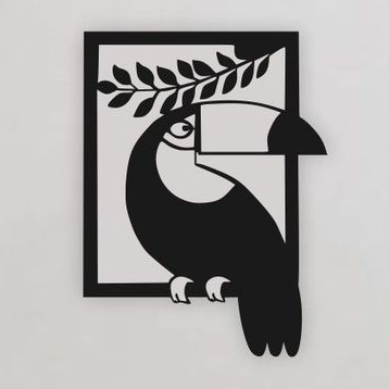 Quadro Promoção Quadro Decorativo Vazado em MDF 3mm Tucano