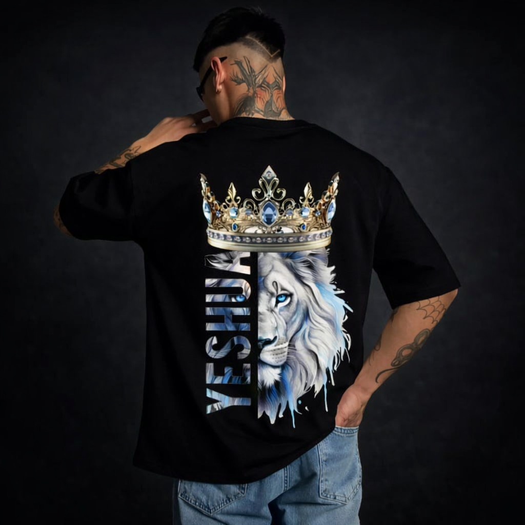 Camiseta Masculina Unissex Algodão Leao Yeshua Crista Alta Qualidade Oferta em Oferta na Shopee