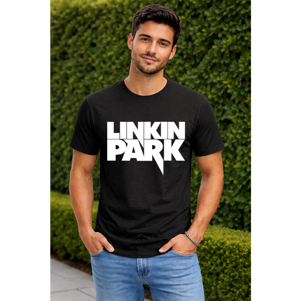 Camiseta Masculina Linkin Park Banda Rock Estampada 100% Algodão Camisa Metal Streetwear Confortável Pronta Entrega