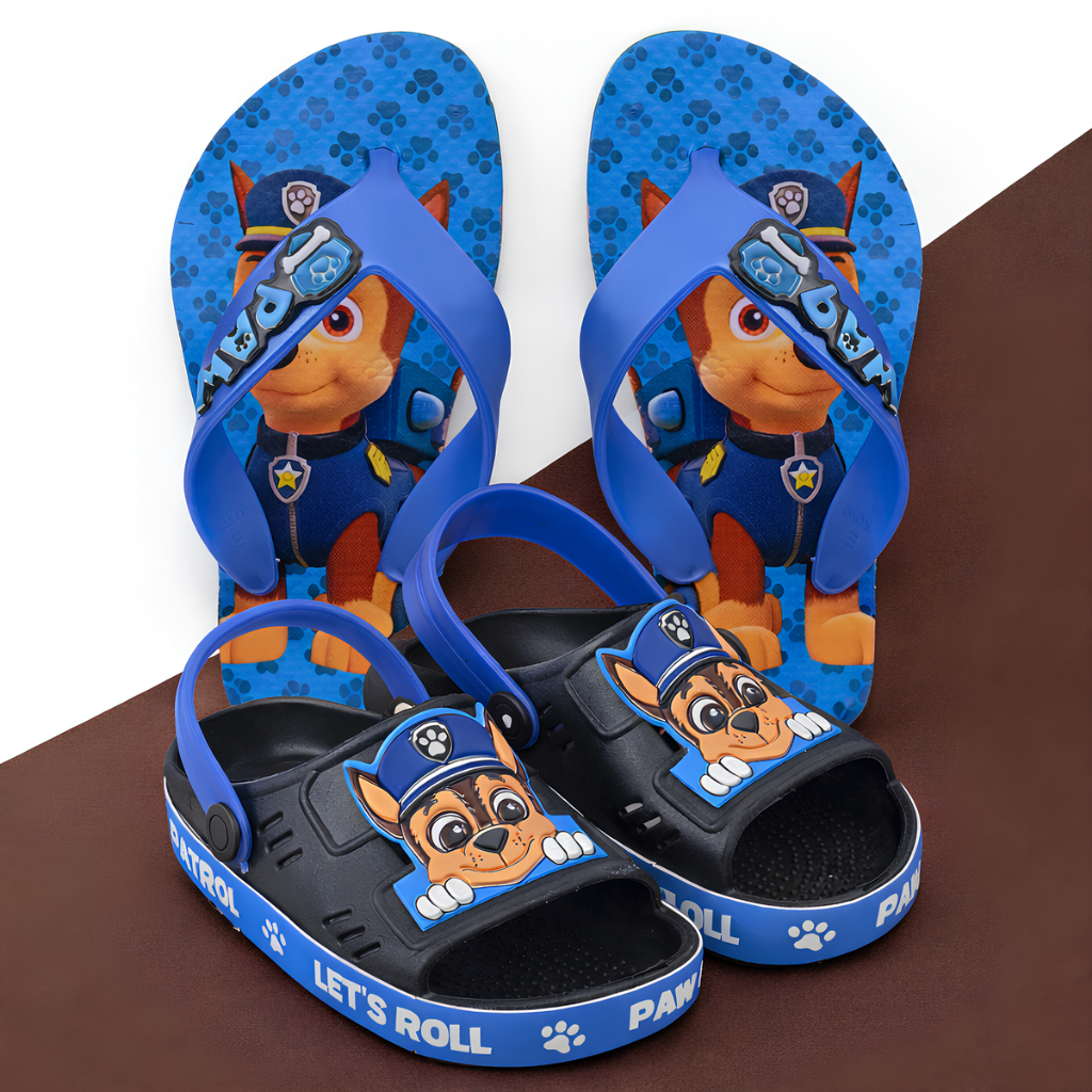 Kit Babuche Infantil Sandália Menino E Chinelo Baby Personagens Menino Kit 2 Pares Patrulha Canina em Oferta na Shopee