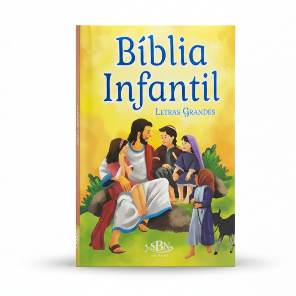 Bíblia Infantil Com Ilustrações e Letras Grandes | Bíblia Para Crianças | Capa Dura