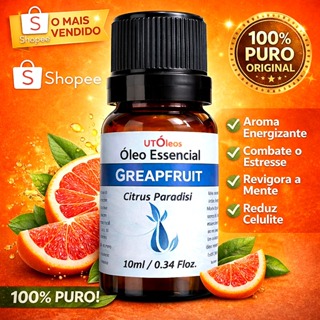 Óleo Essencial De GRAPEFRUIT PURO 10ml Tonifica a pele em Oferta na Shopee