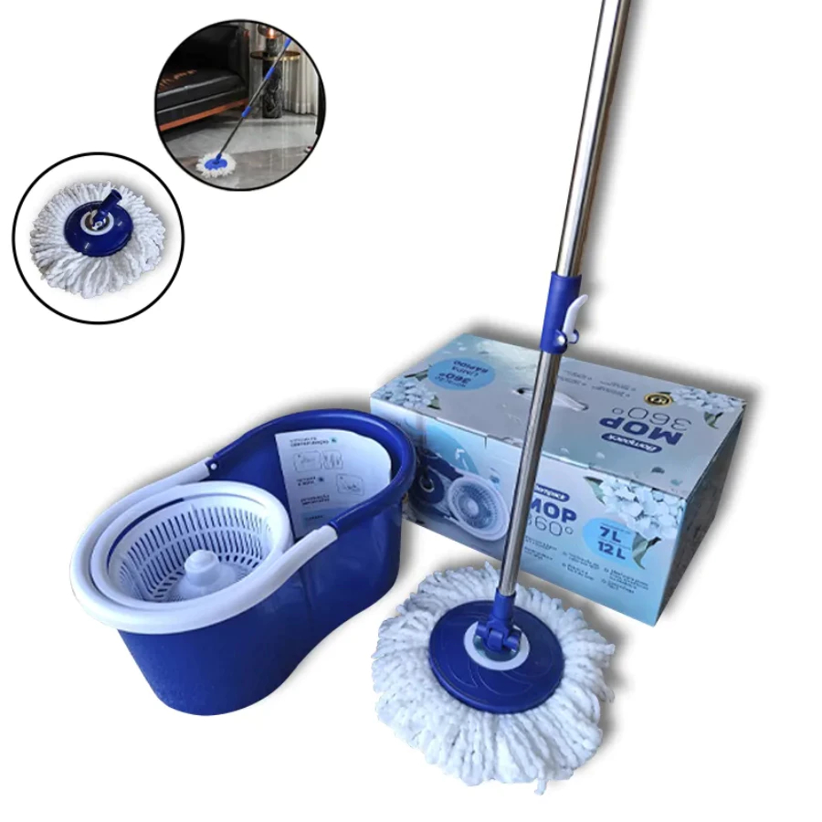 Balde Mop Giratório 12 Litros Bompack 360° Esfregão Para Limpeza 12L