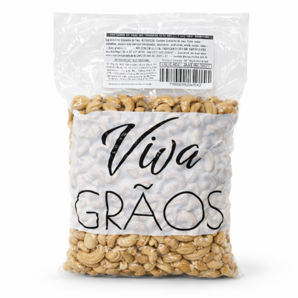 CASTANHA DE CAJU W1 ( COM OU SEM SAL ) - Viva Grãos em Oferta na Shopee
