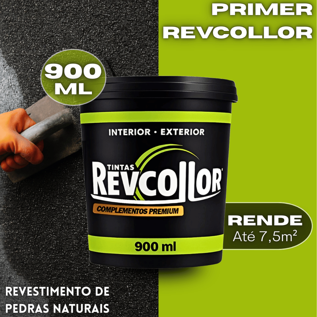 Primer Revcollor 900ml Fundo Preparador Promotor de Aderência Para Pedra Natural e Revestimentos