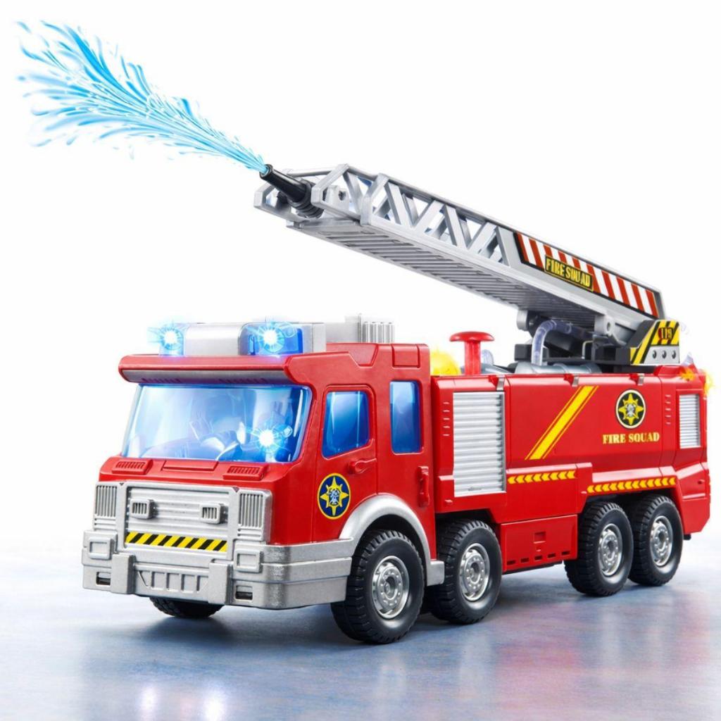 Caminhão Bombeiro Solta Água Com Som E Luz Cor Vermelho em Oferta na Shopee