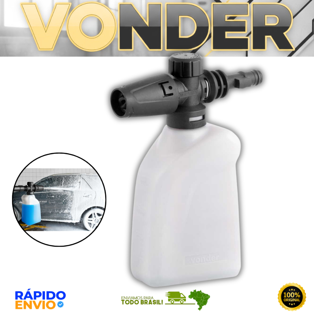 Aplicador De Detergente Snow Foam Vonder Lavadoras de Alta Pressão Resistente Premium Oferta Top em Oferta na Shopee