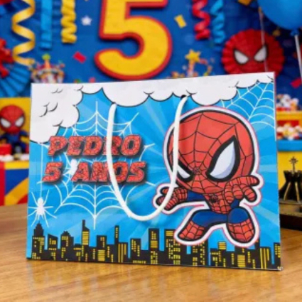 kit Sacolinha Homem Aranha Personalizado | Sacolinha | Lembrancinha | Mimos | Aniversário Spiderman