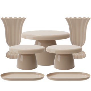 Kit Festa Completo 7 Peças Vasos Boleira em Oferta na Shopee