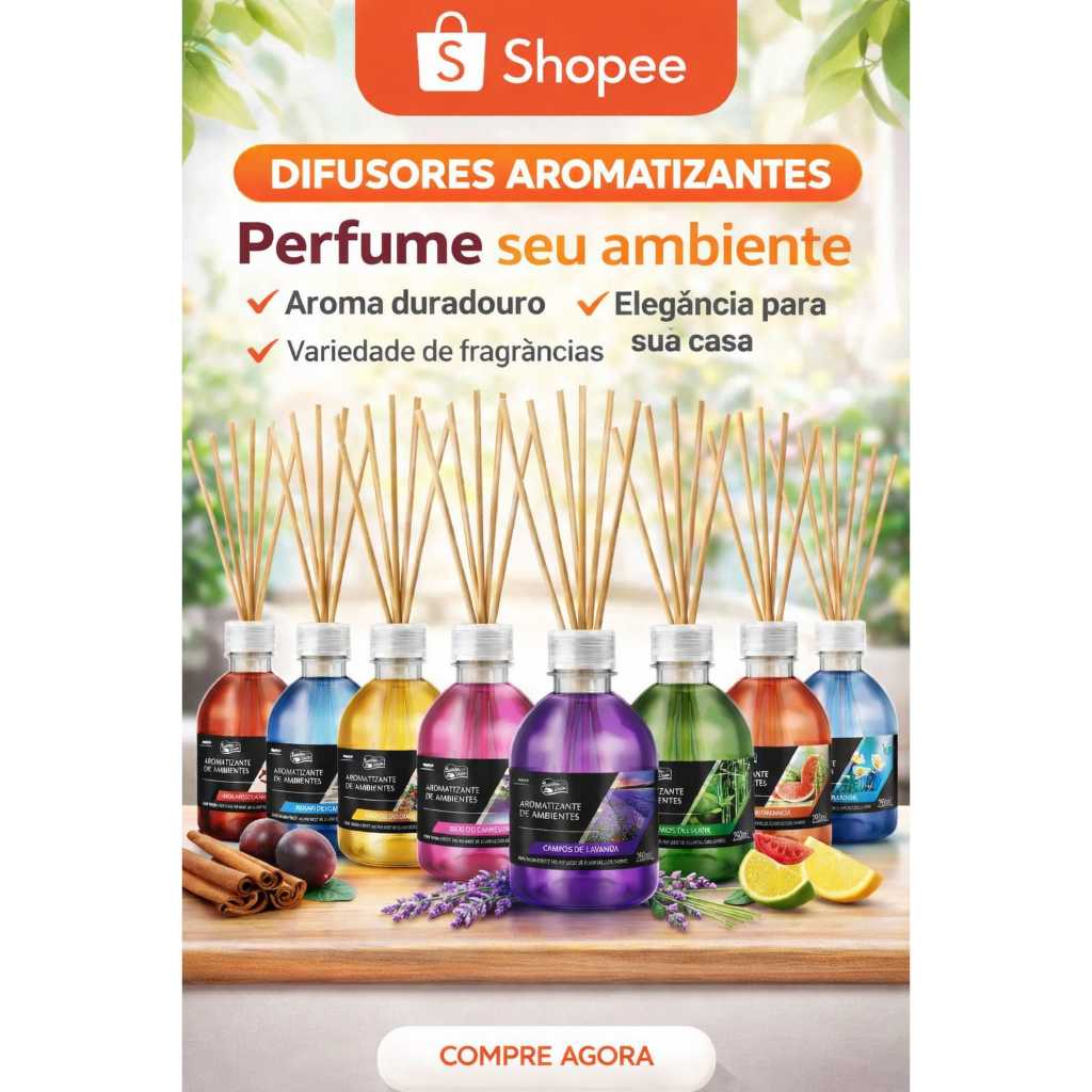Difusor Aromatizante Sampa Clean 280mL Várias Fragrâncias em Oferta na Shopee