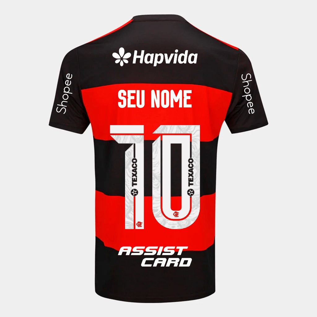 Manto Flamengo Fan Masculina Jogo 1 Adidas 2026 – Personalize Seu Nome e Seu Número + Kit Patrocínio em Oferta na Shopee