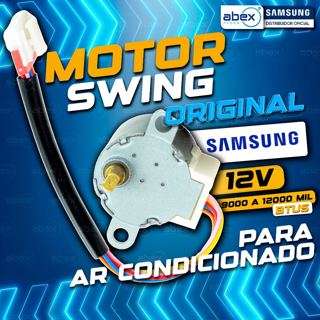 Motor Swing Aleta Para Ar Condicionado Samsung 9000 12000 18000 24000 Btus DB31-00371A Original