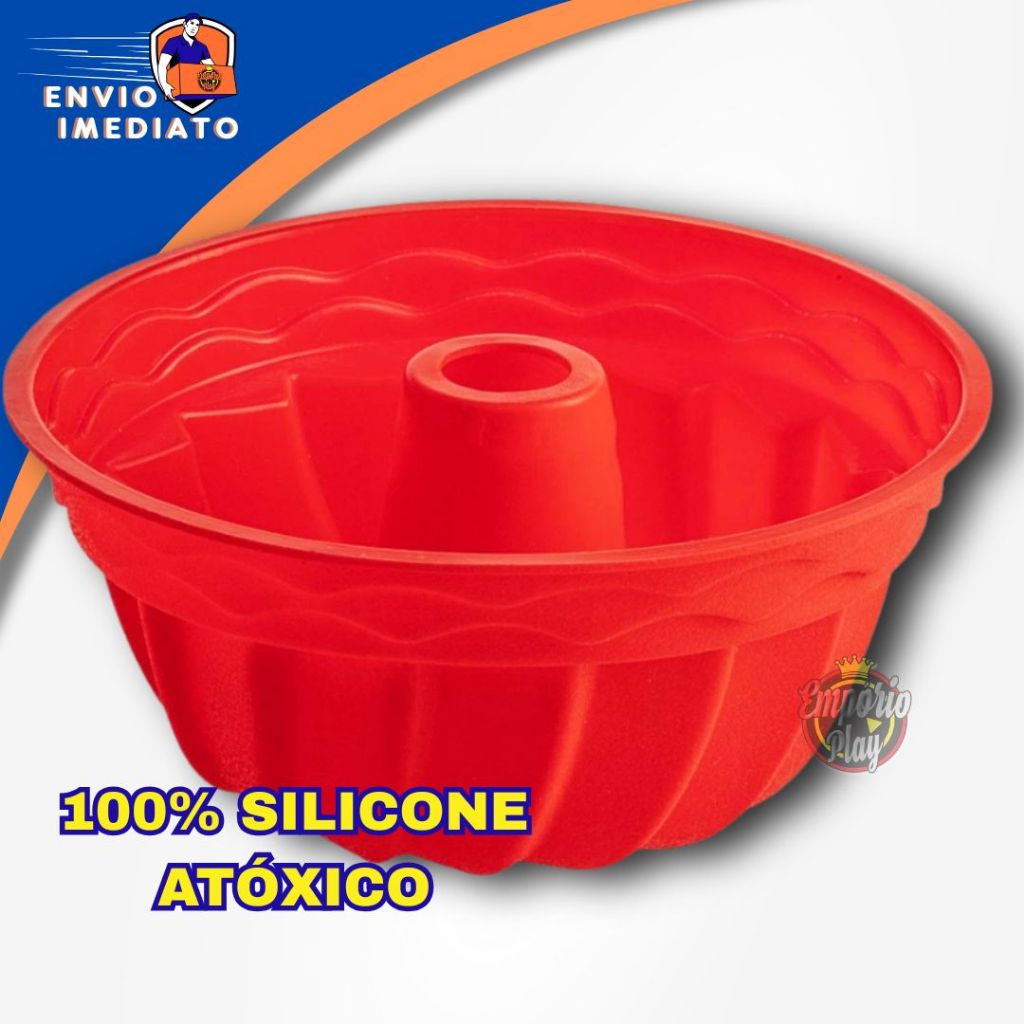 Forma de Silicone Vulcão Assadeira Antiaderente 21,5cmx8,5cm Para Assar Bolos Pães Pudim Confeitaria Criativa em Oferta na Shopee