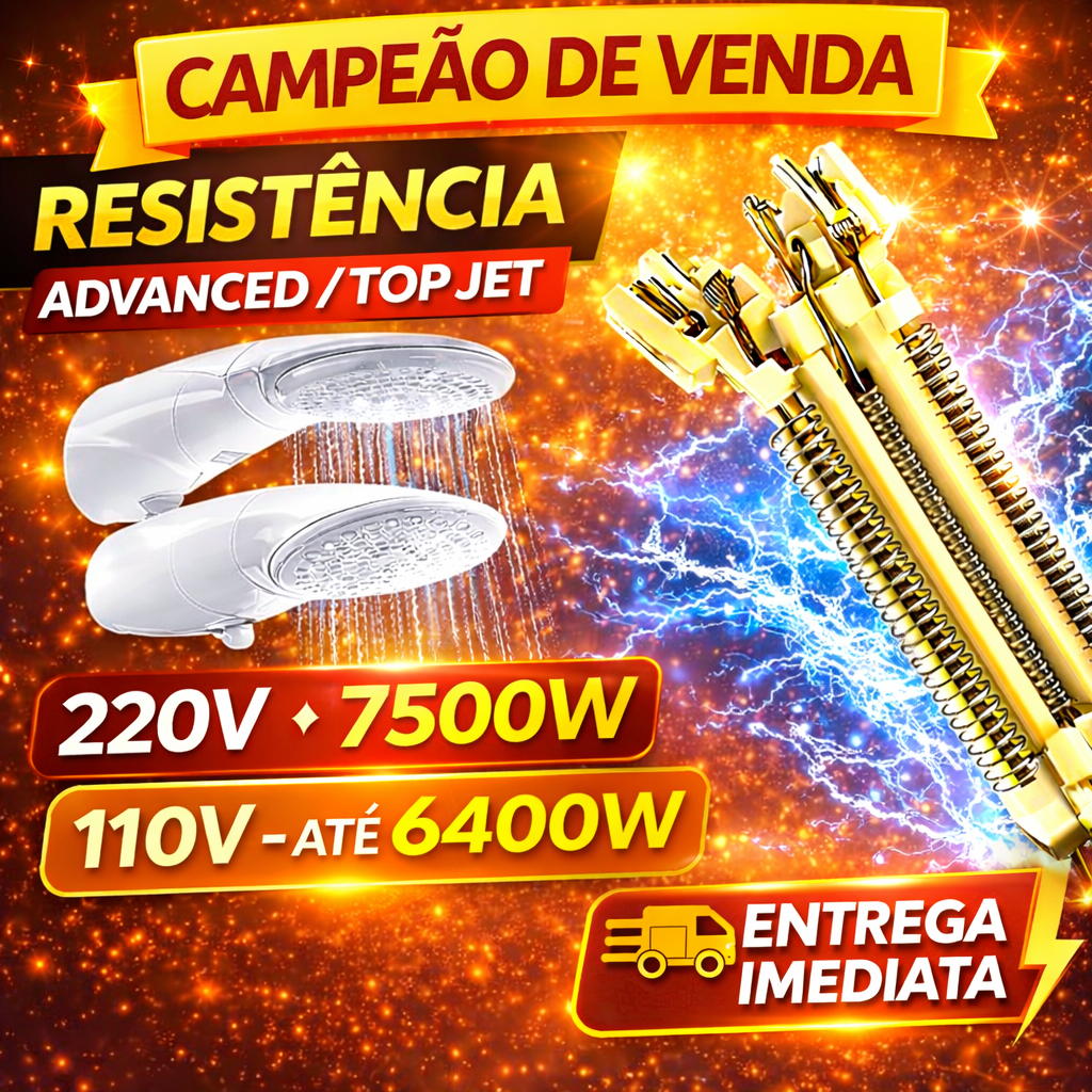 Resistência Ducha Advanced, Ducha Advanced Turbo, Advanced Top Jet Lorenzetti 220V (7500W)
