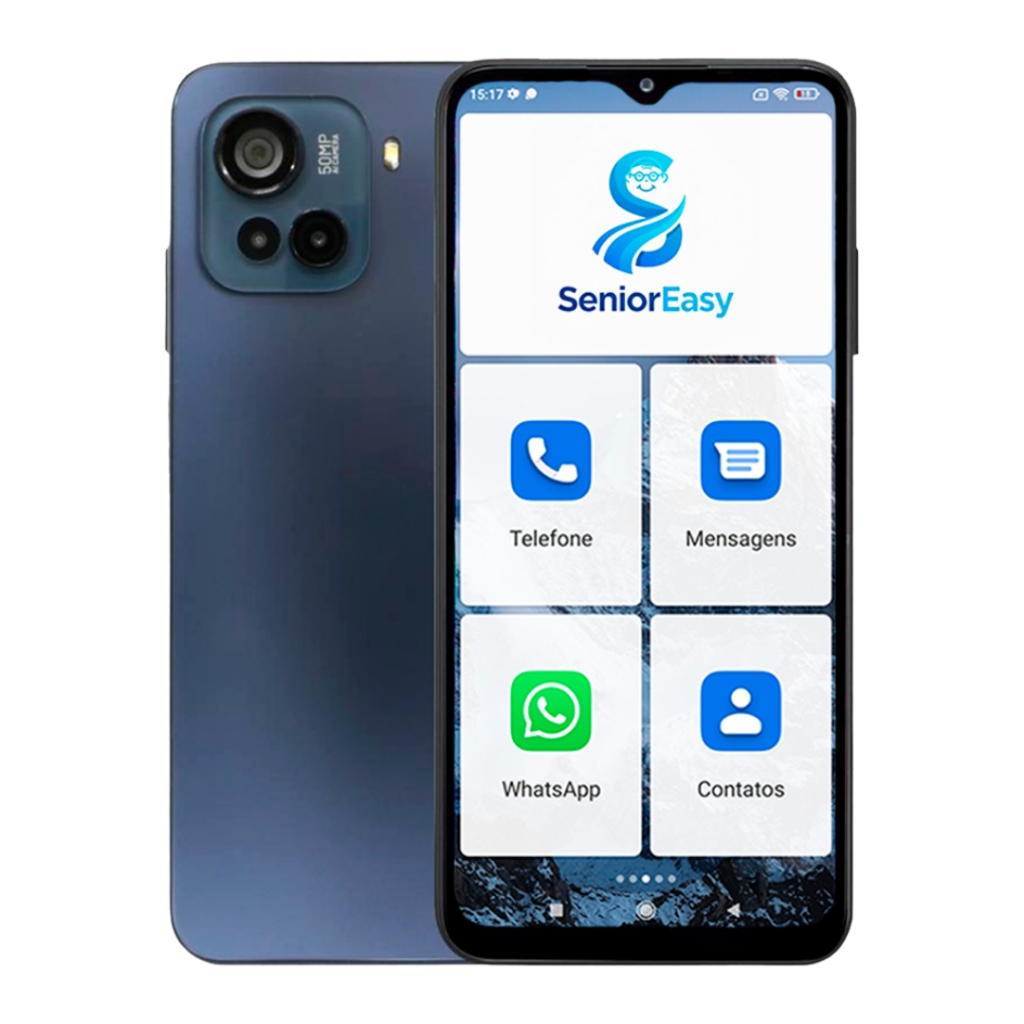 Smartphone SeniorEasy 128GB/4GB RAM 4G - Telefone com Teclas Grandes e sitema para Idosos!