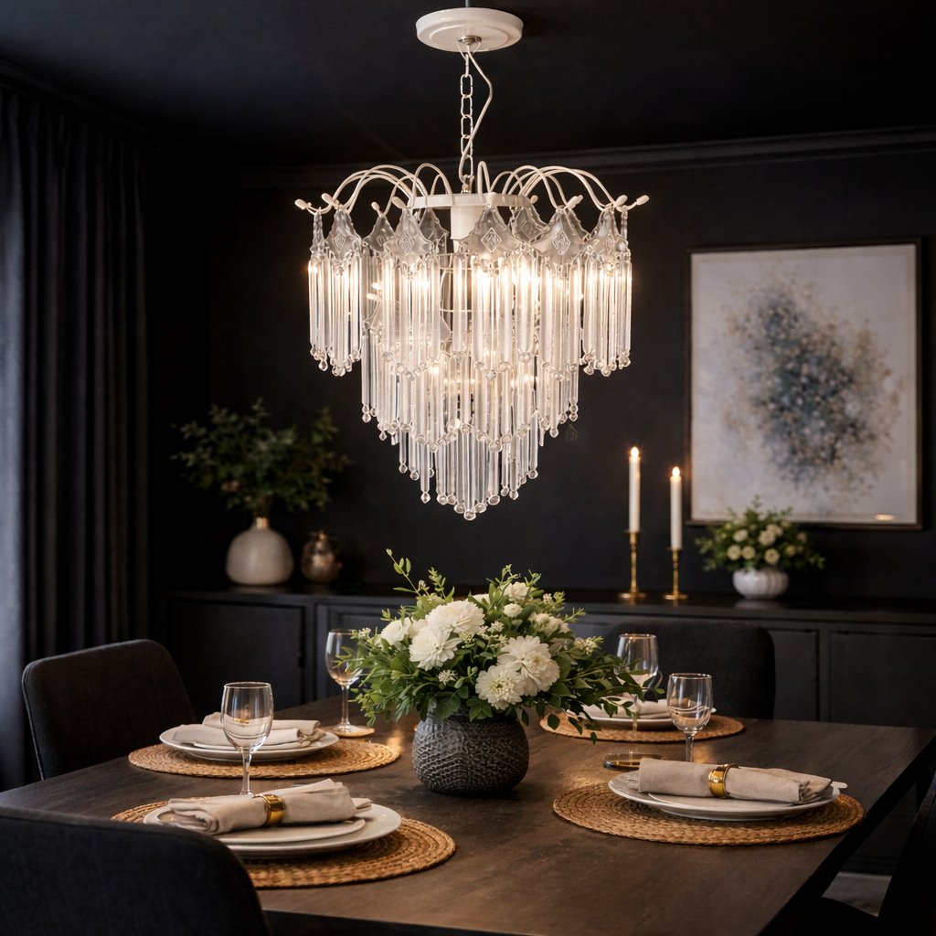 Lustre para Sala Iluminação Decorativa Palitos Acrílico Elegante em Oferta na Shopee