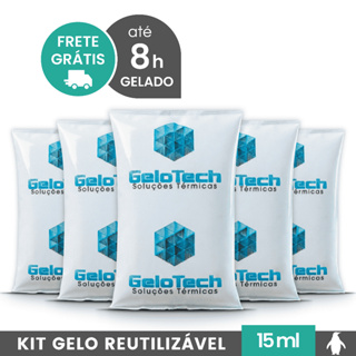 Gelo Reutilizável 15ml Até 8h Gelado Não Molha | GeloTech Flexível Gel Artificial Atóxico em Oferta na Shopee