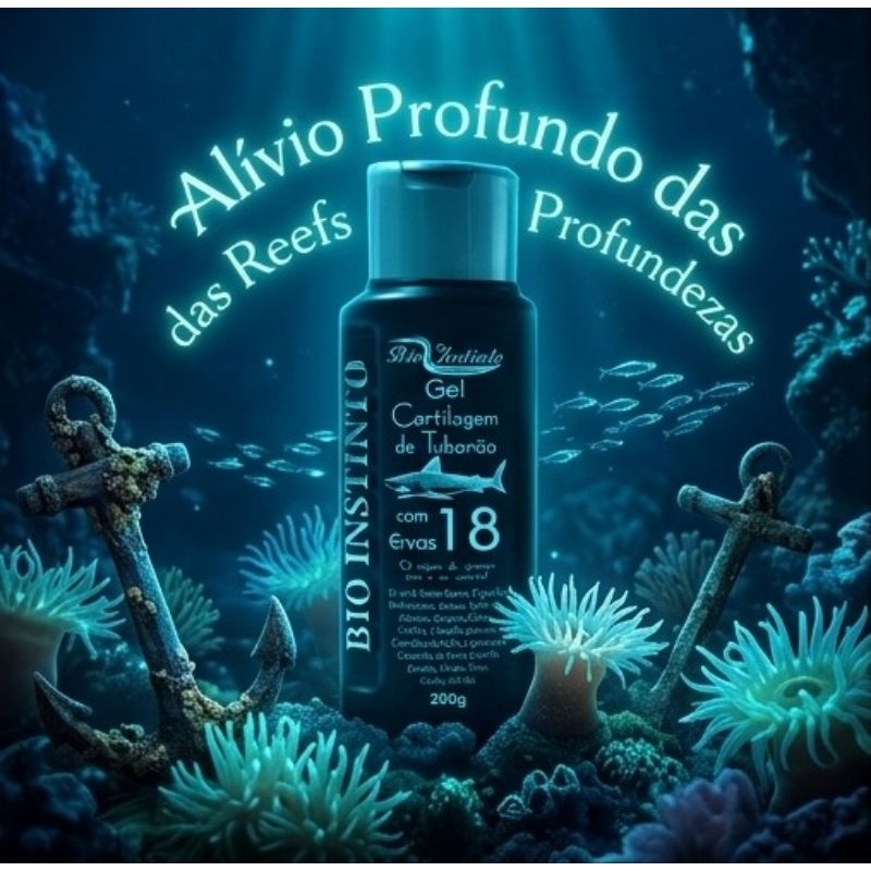 Gel Massageador Cartilagem de Tubarão com 18 Ervas Bio Instinto 200g - Original