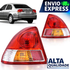 Lanterna Traseira Honda Civic 2004 2005 2006 Cromada Direito ou Esquerdo Sedan Peça Automotiva Original
