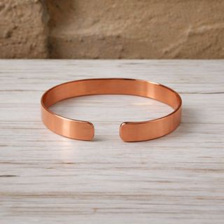 Pulseira Bracelete Ajustável de Cobre Puro G 18cm em Oferta na Shopee