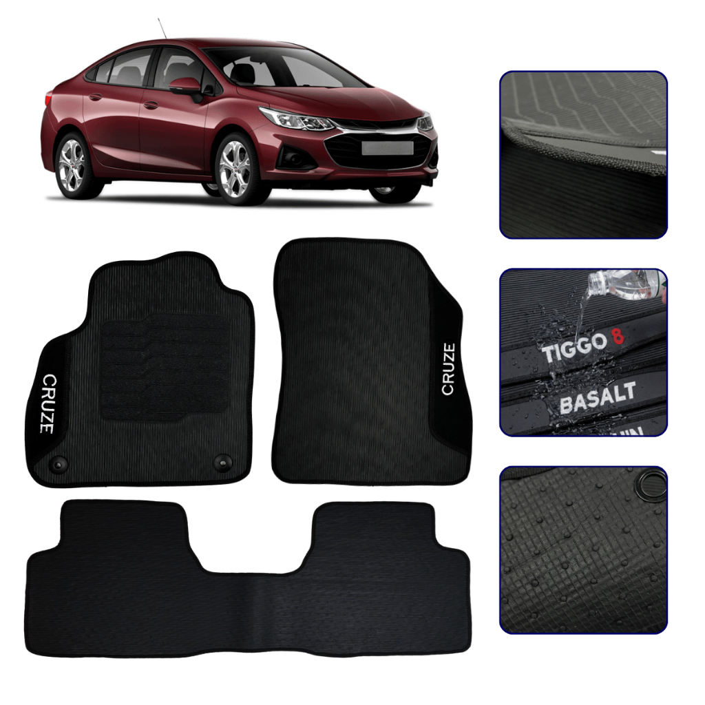 Jogo de Tapete Emborrachado para Cuze Hatch Sedan 2019 20 21 22 23 24 25 2026 Ca