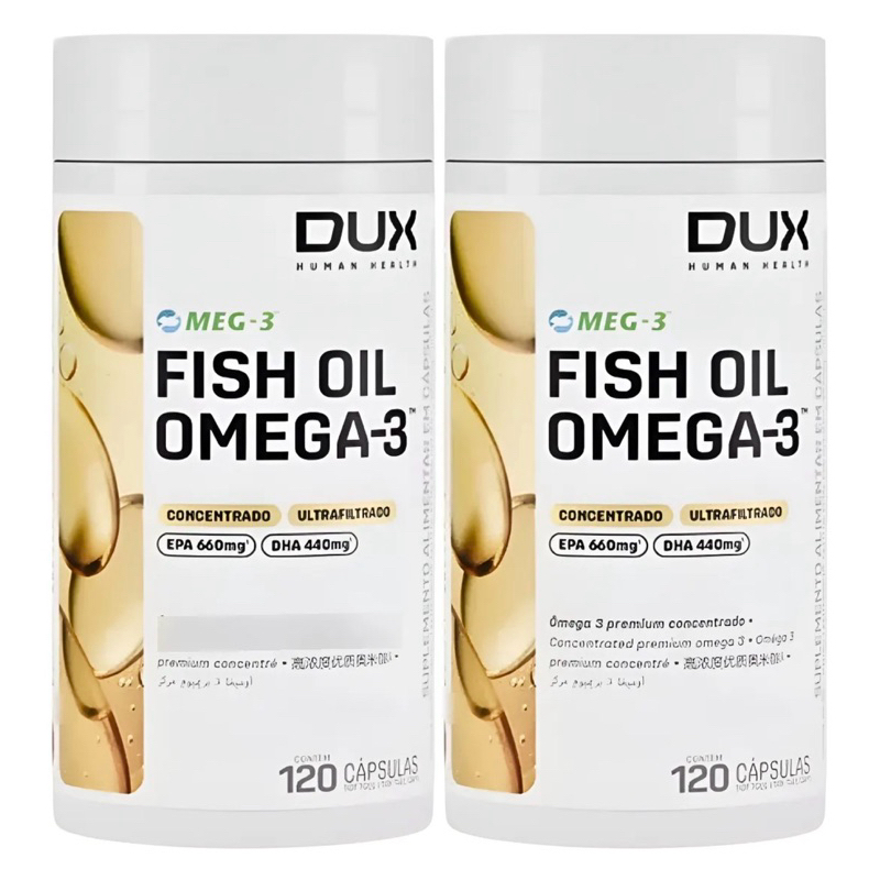 kit omega 3 dux fish oil 120 cápsulas em Oferta na Shopee