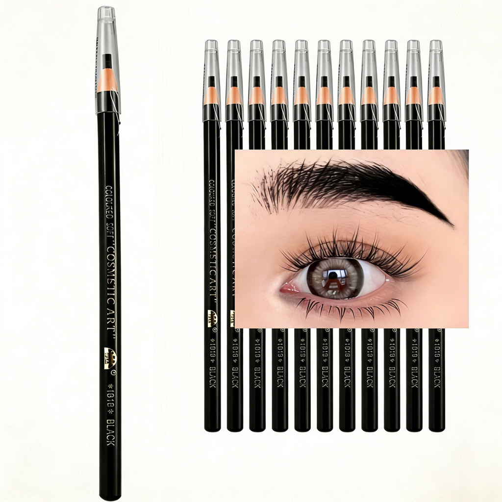 Kit Lápis de Sobrancelha Soft Preto Caixa c/2-12 Lapis Dermatografico em Oferta na Shopee