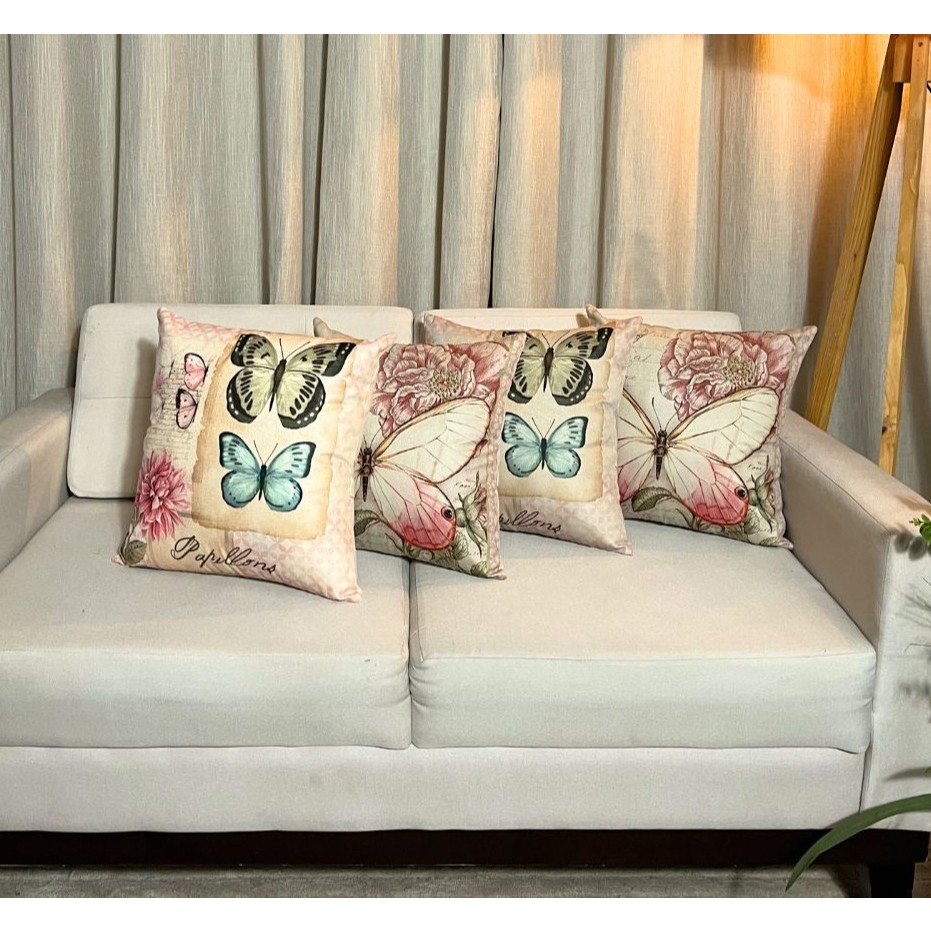 Kit 4 Capas de Almofadas Estampada Suede Decorativas com Zíper 40x40cm em Oferta na Shopee