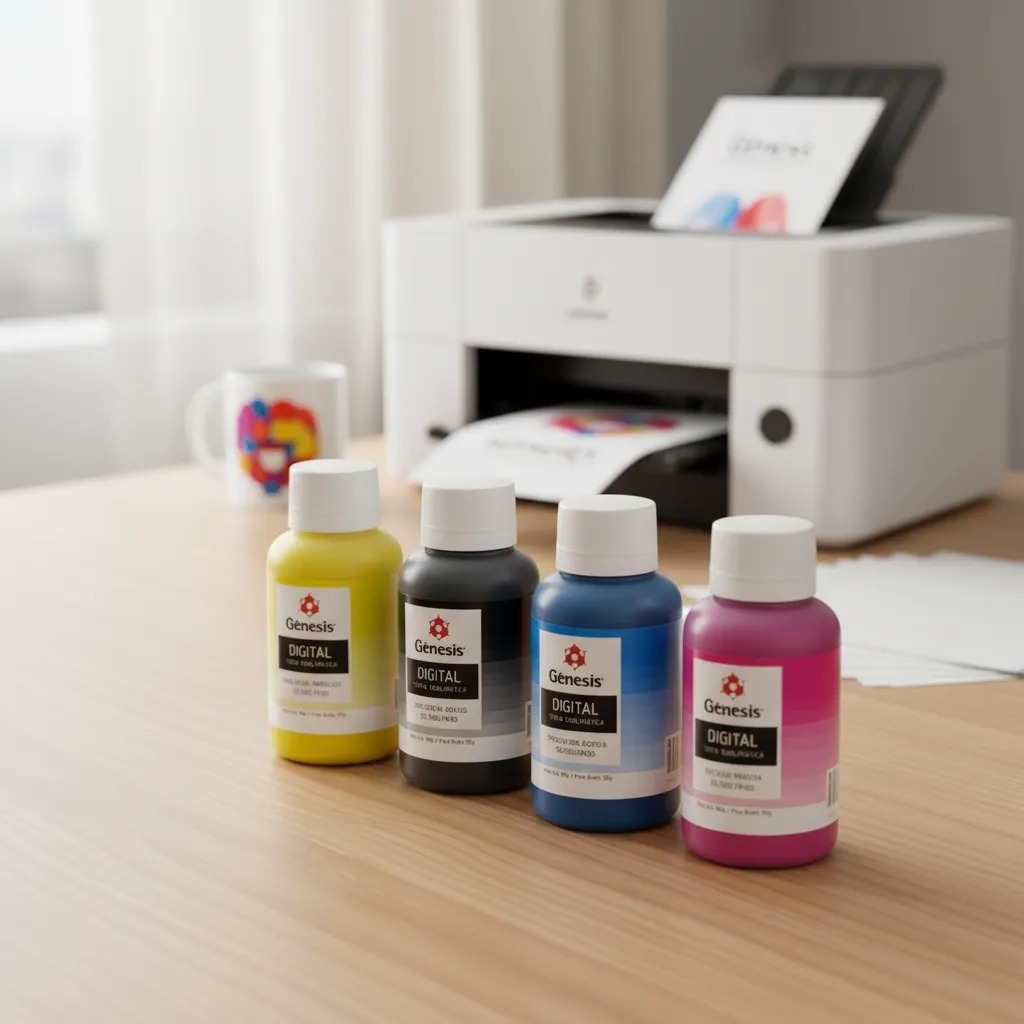 Kit 4 Cores Tinta Sublimatica Gênesis Sublidesk 100ml - ENVIO IMEDIATO