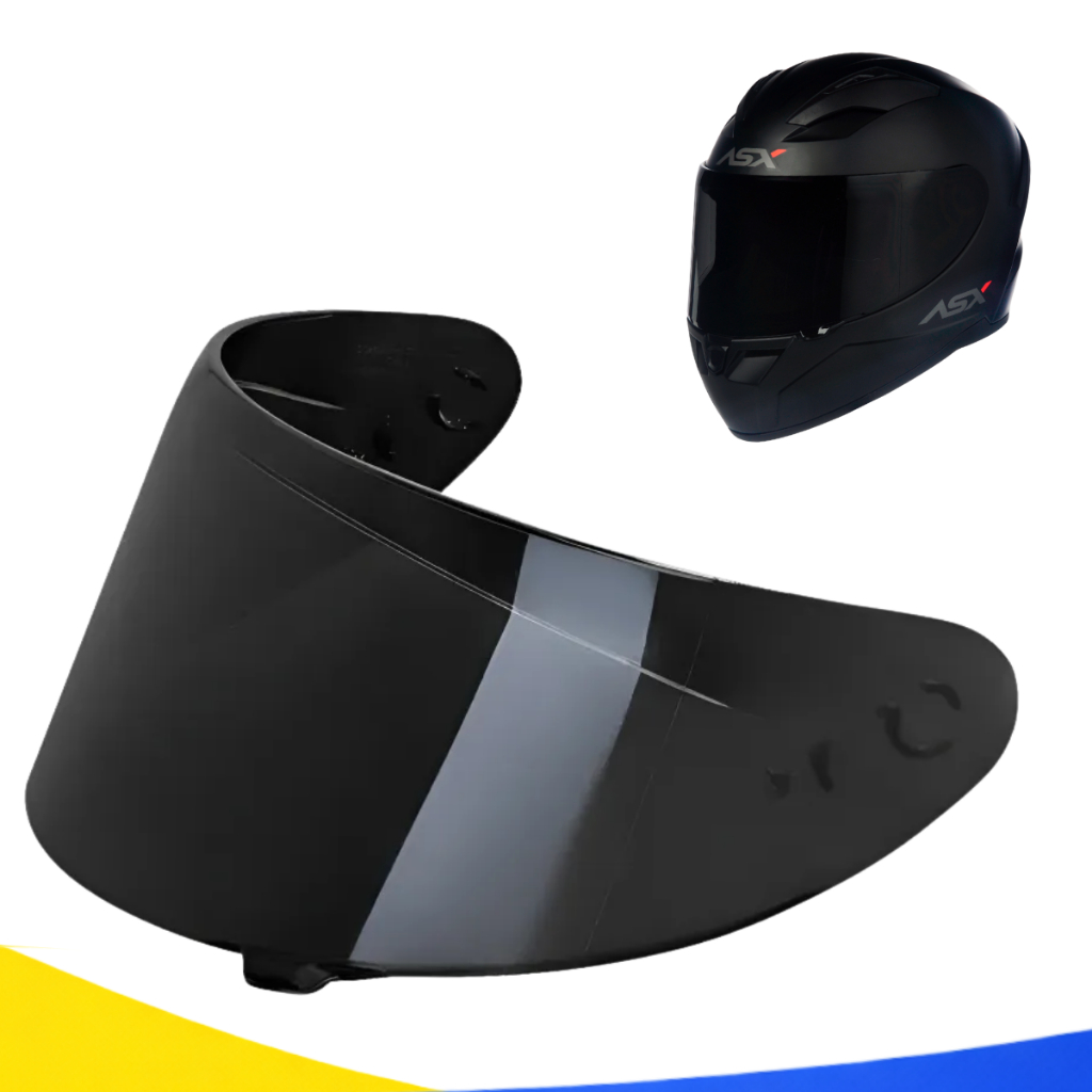 Viseira Fumê ASX Axxis P-V18B 2mm Original Anti Risco Capacete Street / Draken / Eagle