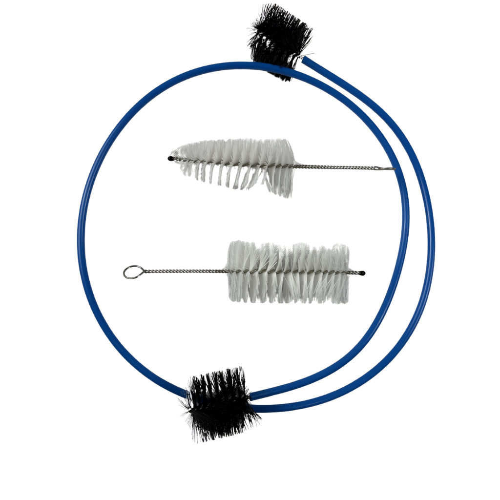 Kit De Limpeza Manutenção De Trompete Escova Bocal + Válvula