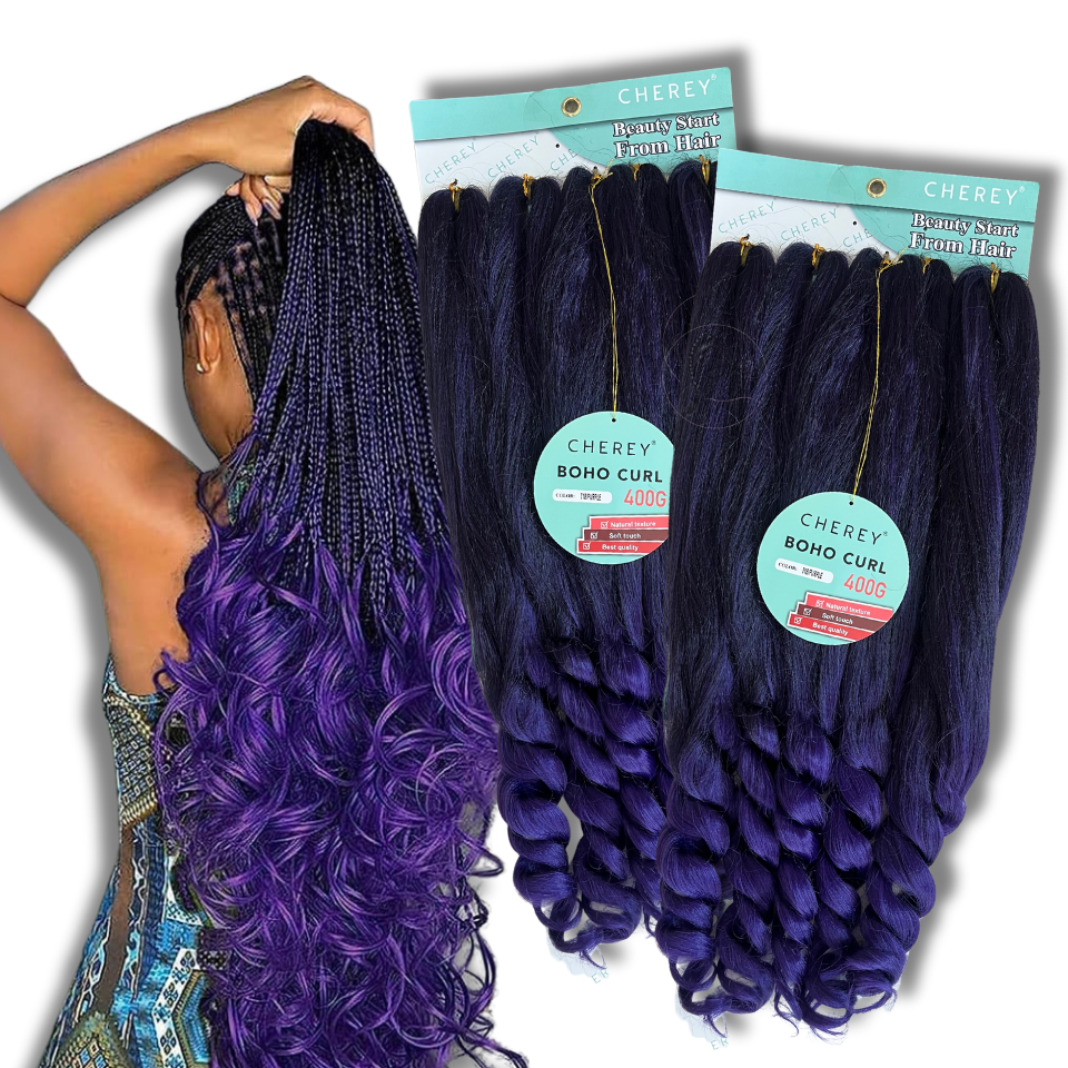 2 Jumbo Boho Curl Fibra Premium 400gr - Cherey french curl em Oferta na Shopee