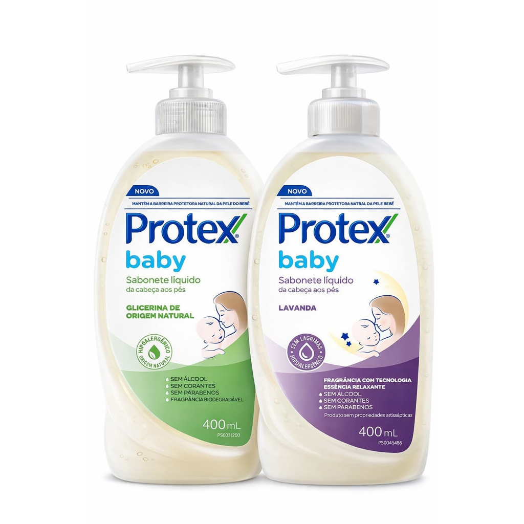 Sabonete Líquido para Bebês Protex Baby Lavanda Glicerina 400ml