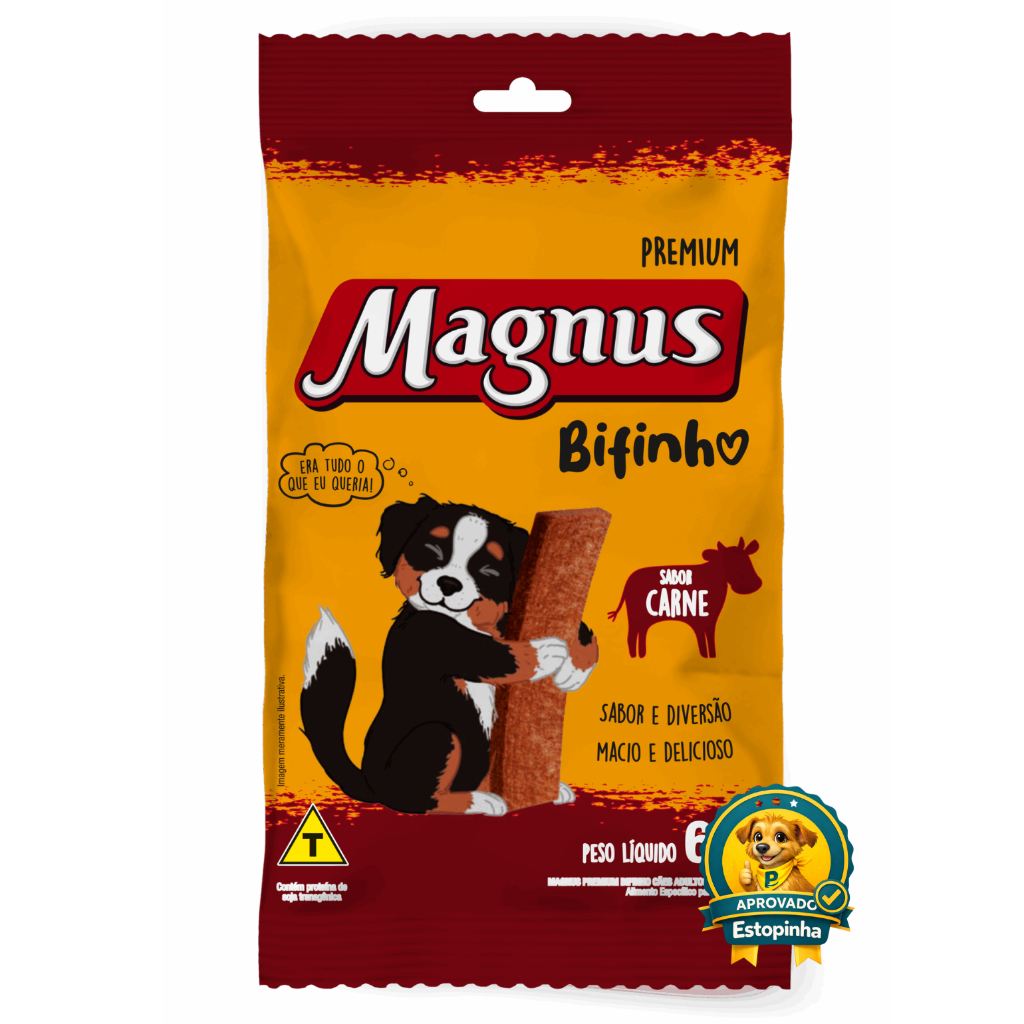 Petisco Magnus Bifinhos Mastigáveis Cães Sabor Carne 60g — R$ 14,45 em Shopee, 10% OFF