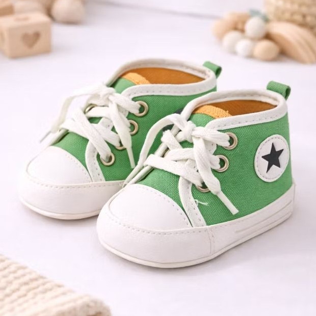 Tênis Bebê Estilo All Star Verde | Sapatinho Infantil Casual