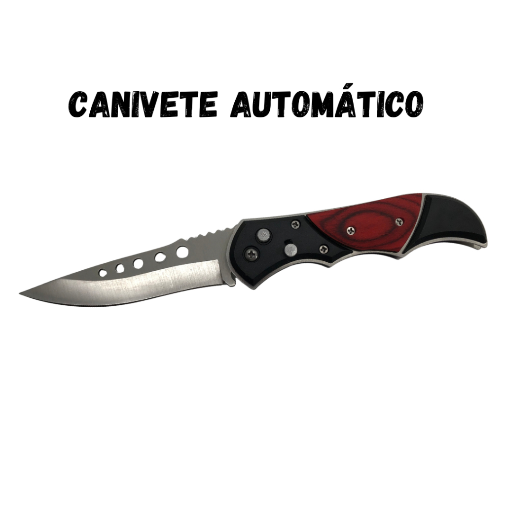 Canivete Automático Saque Rápido Esportivo Caça Pesca Com Trava - 0404