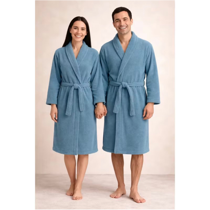 Roupão De Banho Microfibra Attuale Adulto Unissex Corttex Macio Masculino Feminino Inverno